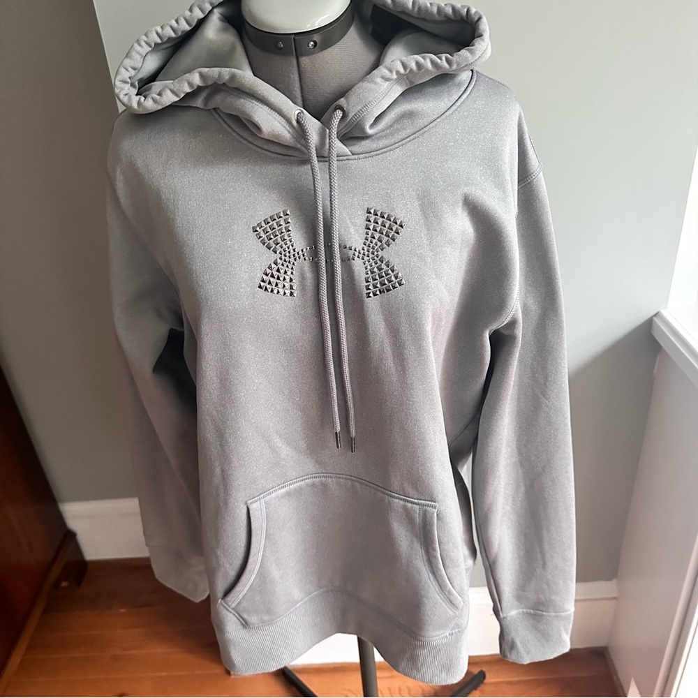 Under Armour unisex hoodie sweater light gray size XL